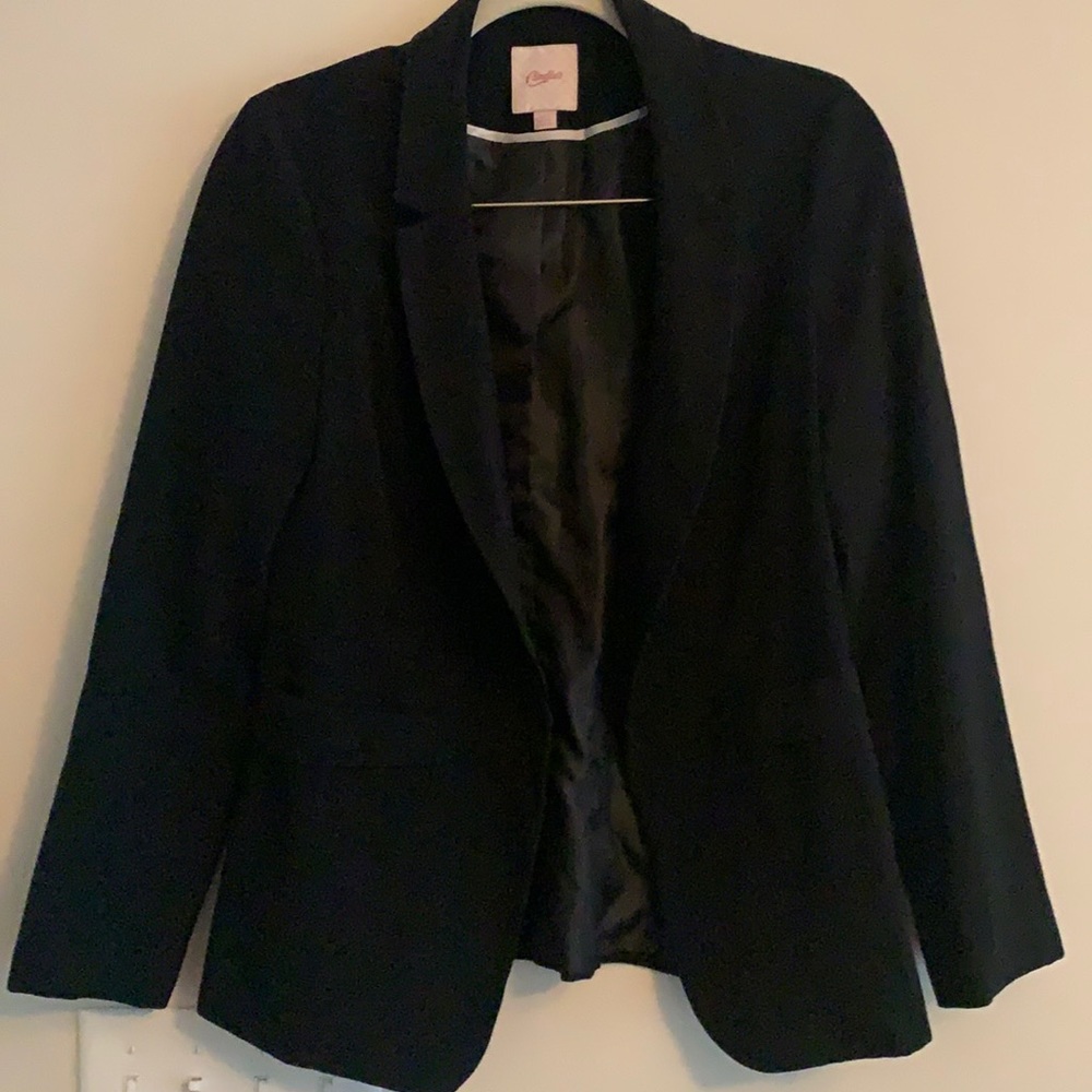 Candies black open front blazer